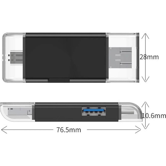 Favors Kart Okuyucu Type C Micro USB Otg Sd Card Micro Sd Fiyatı