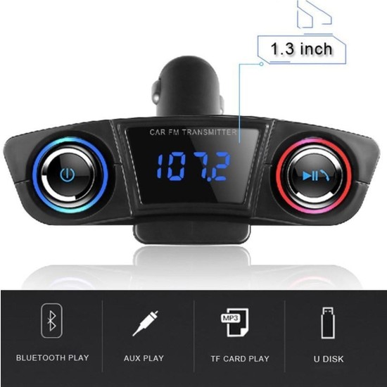 Woodhub Bluetooth Fm Verici Ift Usb Ara H Zl Arj Fiyat