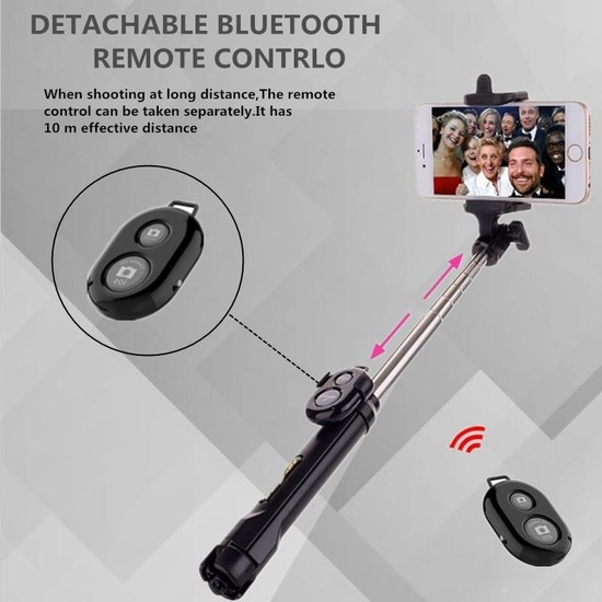 Ganbao Siyah 3 In 1 Kablosuz Bluetooth Selfie Sopa Mini Fiyatı