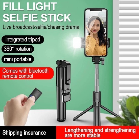 Ganbao Led Siyah Telefon Selfie Ubu U Ile Led Tripod I K Fiyat