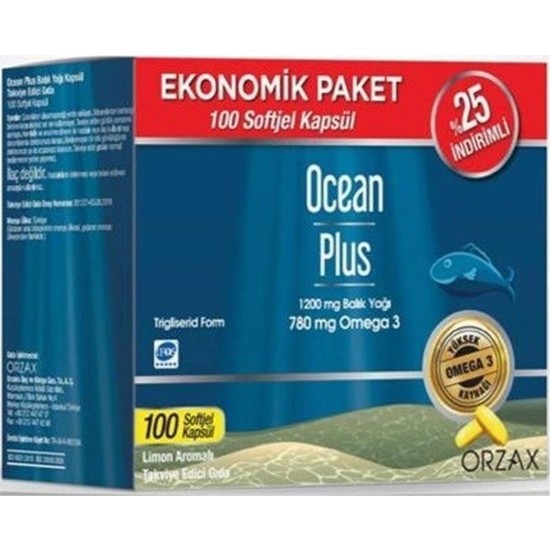 Ocean Plus Omega3 1200 Mg 100 Soft Jel Kapsül Ekonomik Paket Fiyatı