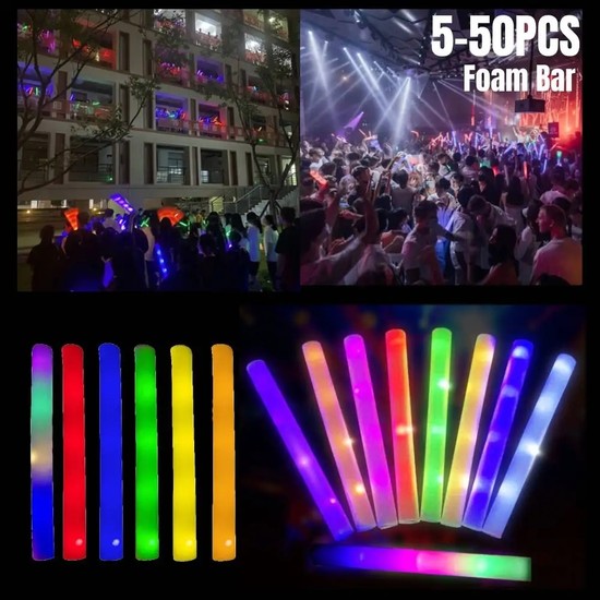 Kırmızı 10 Adet Rgb LED Glow Köpük Sopa Tezahürat Tüpü Fiyatı