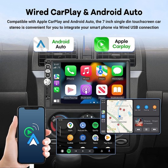 Talent Tek Din Araba Stereo Carplay Android Auto 7 Inç Fiyatı