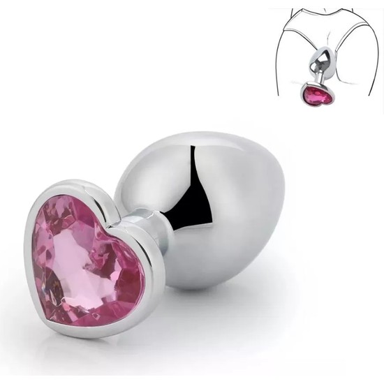 Latent Shop Silver Paslanmaz Metal Pembe Kalp Taşlı Anal Fiyatı