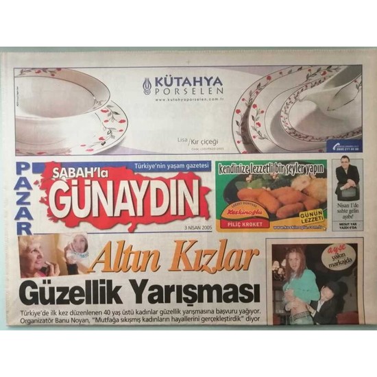 G K E Koleksiyon Sabah G Nayd N Gazetesi Nisan Vahide Fiyat