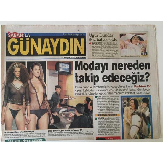 Gökçe Koleksiyon Sabah Gazetesi Günaydın Eki 15 Mayıs 2002 Fiyatı