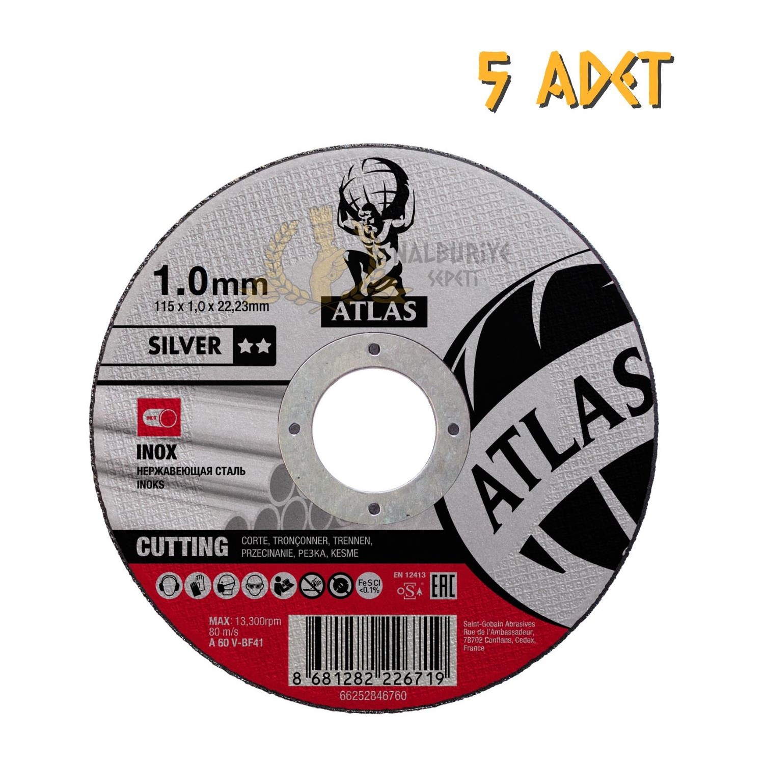 Atlas A V Bf Inox Daire Testere Kesme Ta X Mm Fiyat