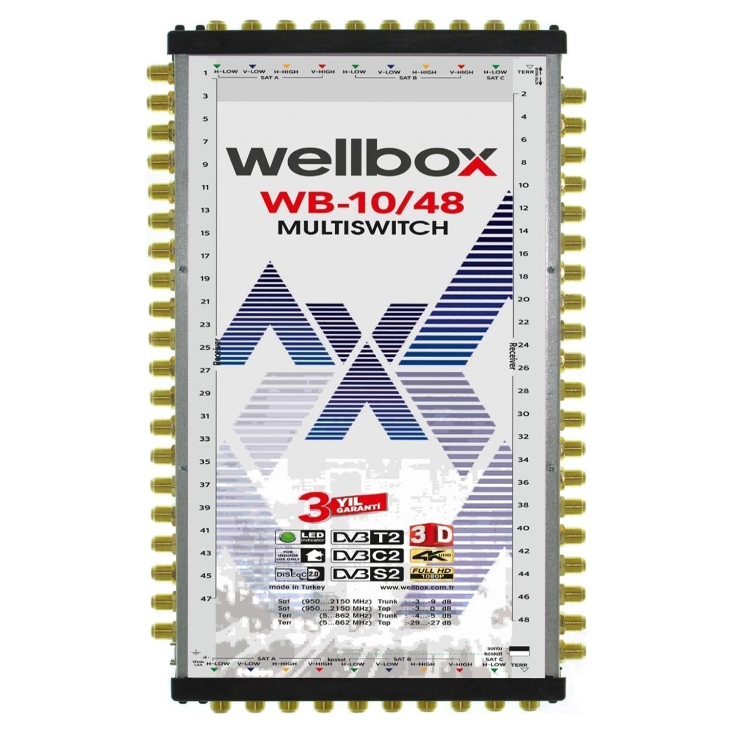 Wellbox Wb 10 48 Uydu Santral 10 48 Kaskatlı sonlu Fiyatı