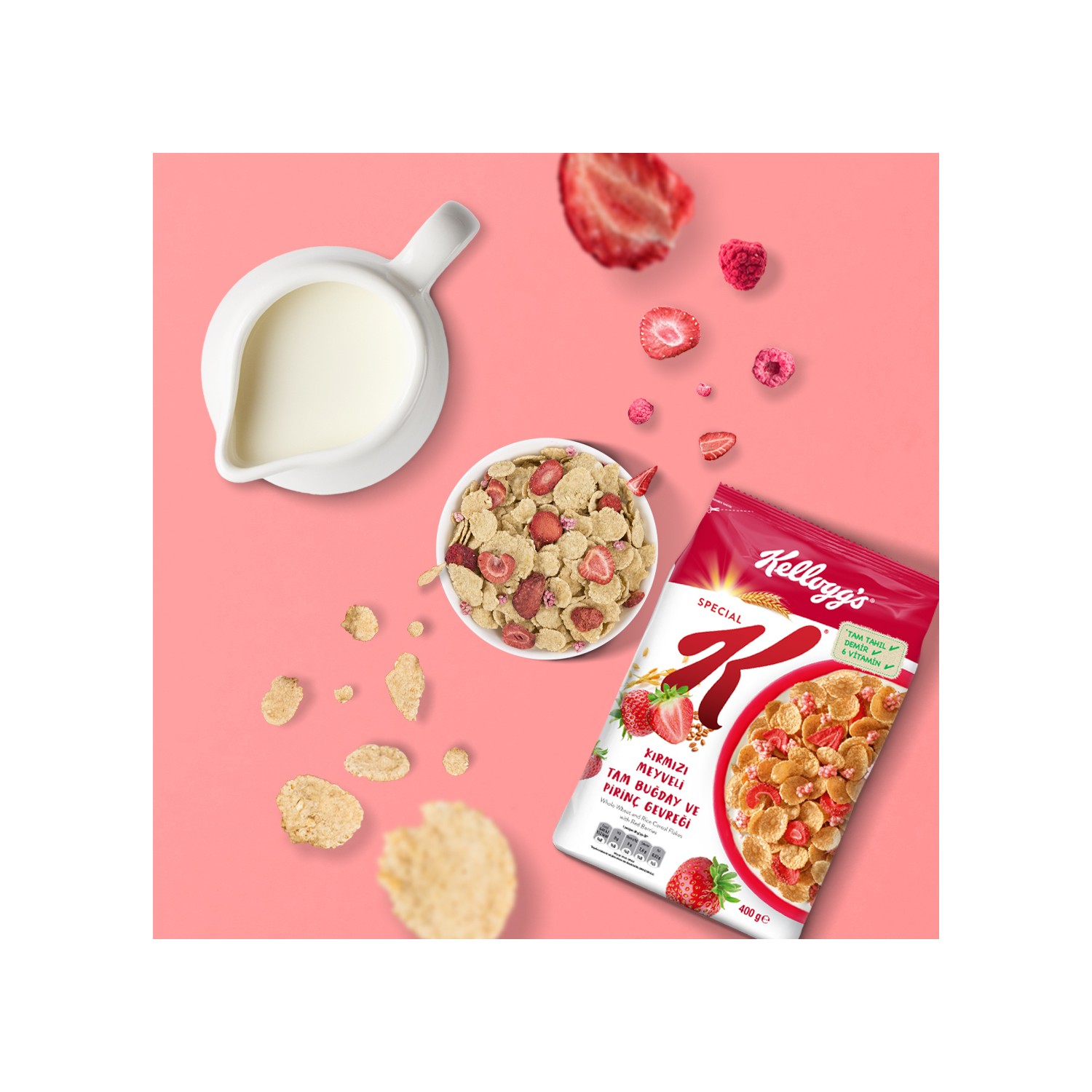 Kellogg s Special K Kırmızı Meyveli Tam Buğday ve Pirinç Fiyatı