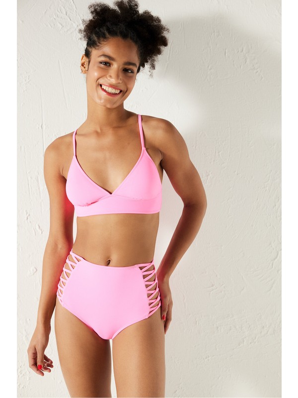 Basic Bralet Neon Pembe Bikini St Fiyat Taksit Se Enekleri