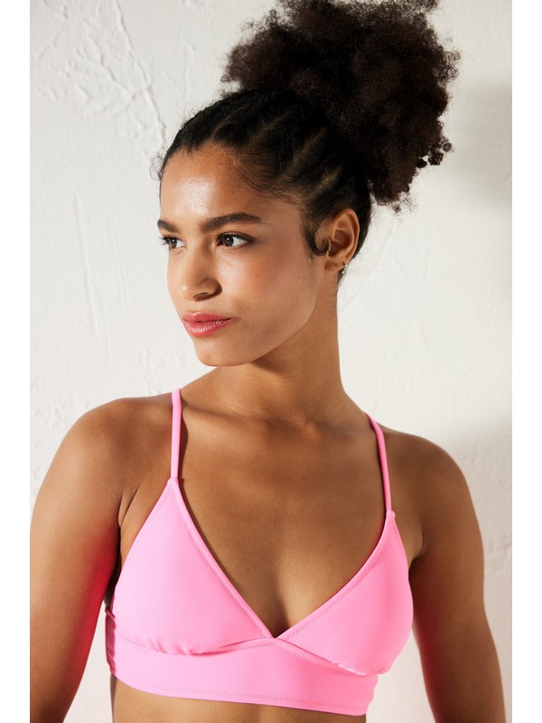 Basic Bralet Neon Pembe Bikini Üstü Fiyatı Taksit Seçenekleri