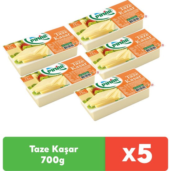 Pınar Taze Kaşar 700 gr x 5 Adet OnuAl Fiyat Arşivi