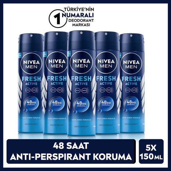 Nivea Men Fresh Active Erkek Sprey Deodorant Ml X Adet Saat