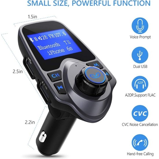 Xiaofeng T11 Kablosuz Bluetooth Fm Verici Handsfree Araç Fiyatı