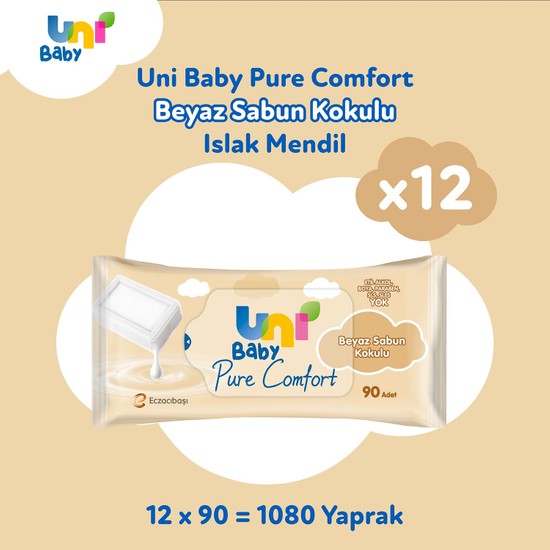 Uni Baby Pure Comfort Beyaz Sabun Kokulu Islak Mendil Li Fiyat