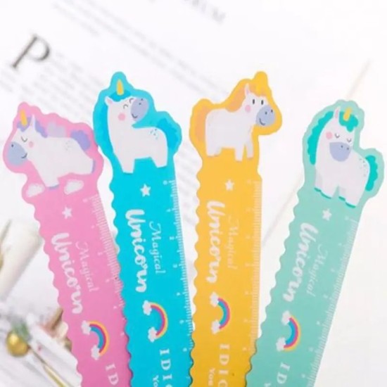 Gongtushop Mavi Stil Adet Unicorn Manyetik Cetvel Kawaii Fiyat