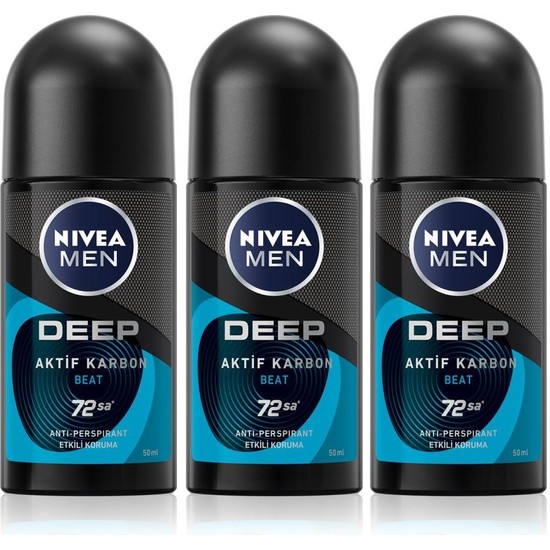 Nivea Men Erkek Roll On Deodorant Deep Beat 50ML 72 Saat Fiyatı