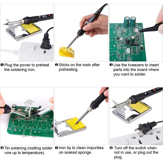 Mingjin Shop No Tarz V W Elektrikli Havya Kiti W V Lcd