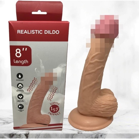 Erolife 20 cm Gerçekçi Vantuzlu Realistik Penis Anal Vajinal Fiyatı