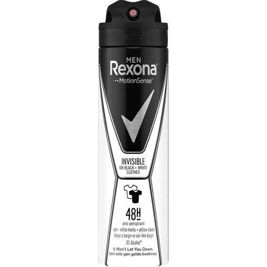 Rexona Men Invisible Black White Erkek Anti Perspirant Sprey Fiyat