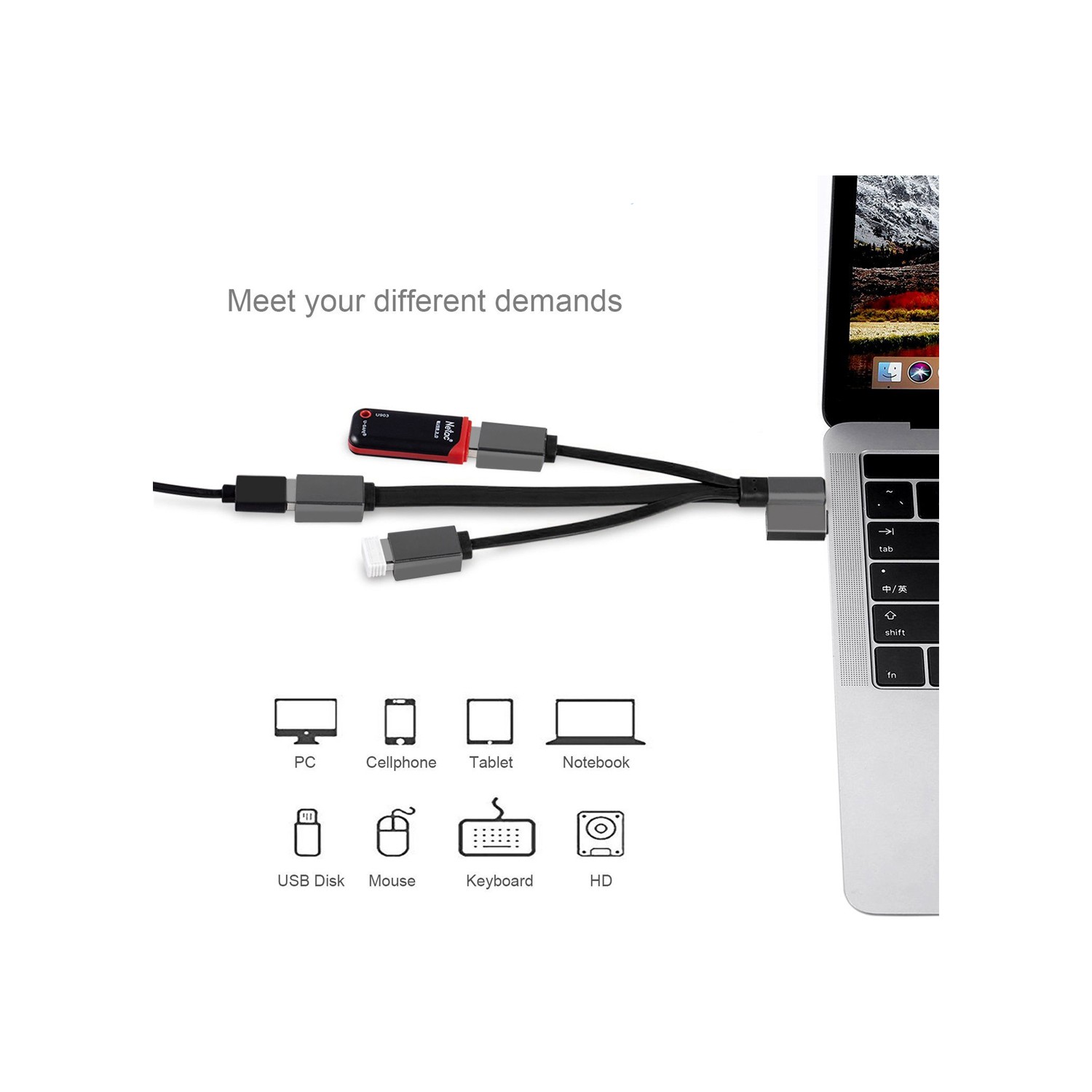 Microcase In Type C To Usb Hub Otg Adapt R Adet Usb Fiyat