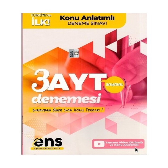 ENS Yayıncılık AYT Sayısal 3 lü Konu Anlatımlı Deneme Kitabı