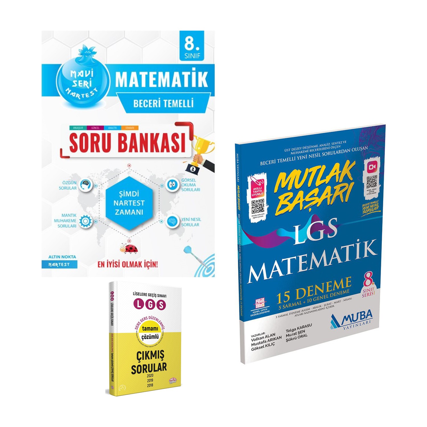 Nartest 8 Sınıf Mavi Matematik Soru Bankası ve Mutlak Kitabı