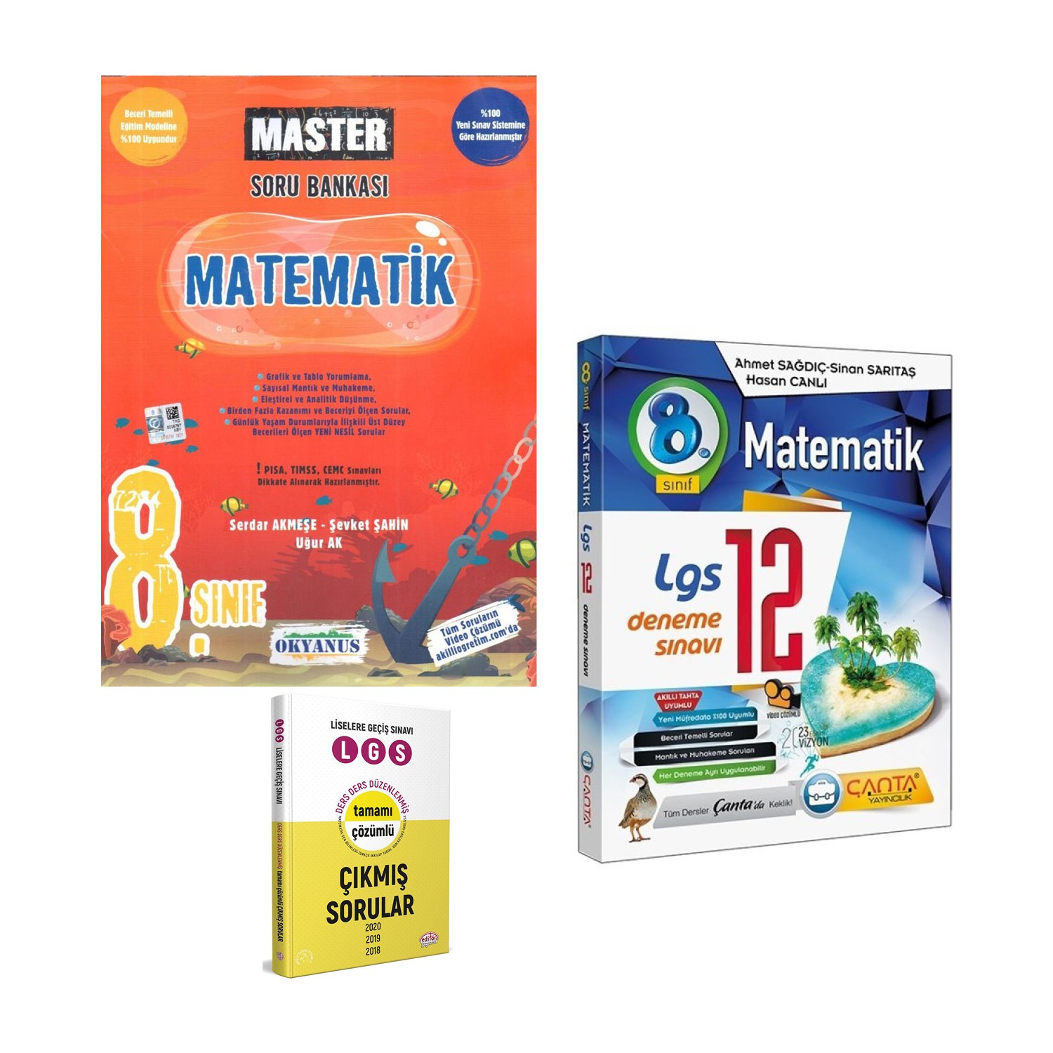 Okyanus 8 Sınıf Master Matematik Soru Bankası ve Çanta LGS Kitabı