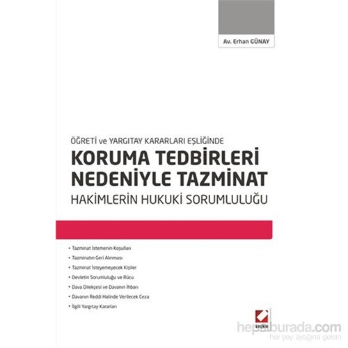 Koruma Tedbirleri Nedeniyle Tazminat Hakimlerin Hukuki Kitab