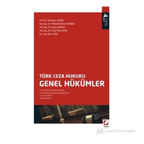 T Rk Ceza Hukuku Genel H K Mler Kitab Ve Fiyat Hepsiburada