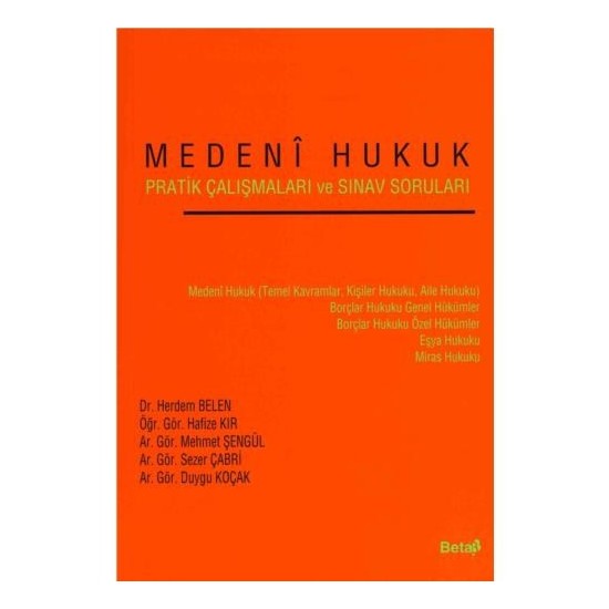 Medeni Hukuk Pratik Al Malar Ve S Nav Kitab Kitab Ve Fiyat