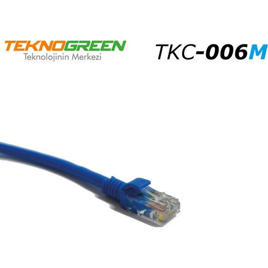 Teknogreen TKC 006M Utp Cat6 60 cm Mavi Patch Kablo Fiyatı