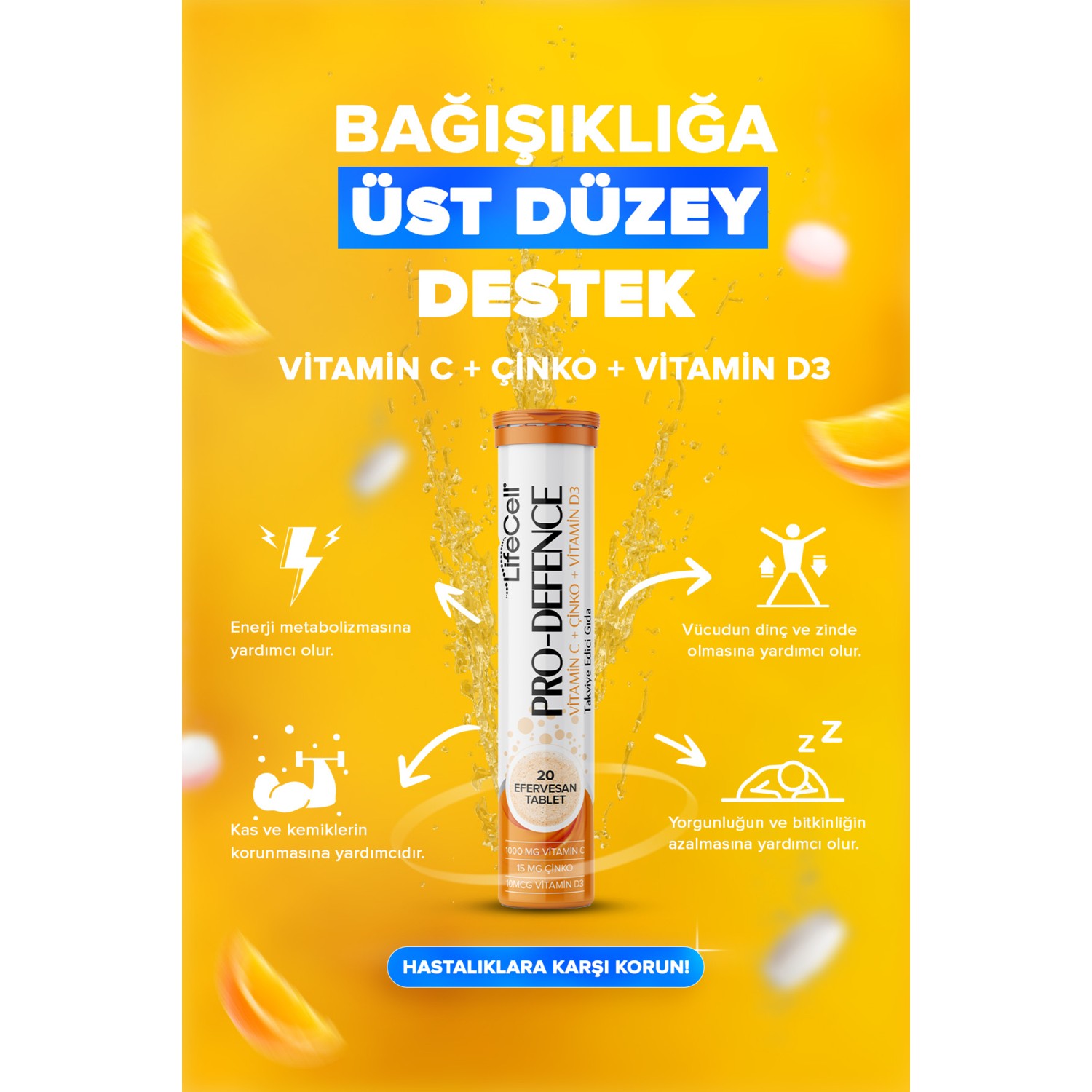 Life Cell Pro Defence Vitamin C Çinko Vitamin D3 Fiyatı