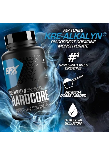 Efx Sports Kre Alkalyn Creatine Hardcore 120 Capsules Fiyatı