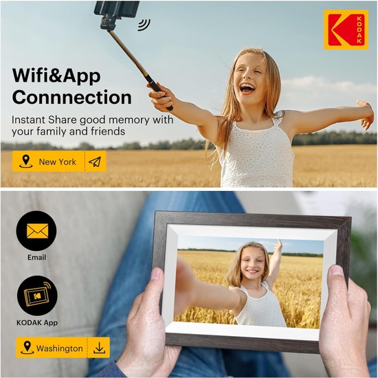 Kodak 10 1 Inc Wifi Dijital Resim Çerçevesi 1280X800 IPS Fiyatı