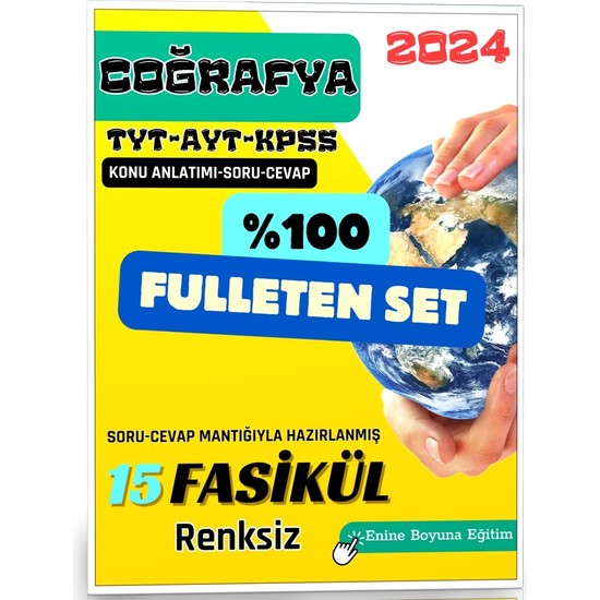 Enine Boyuna Eğitim Coğrafya TYT AYT KPSS Fulleten Seti Kitabı