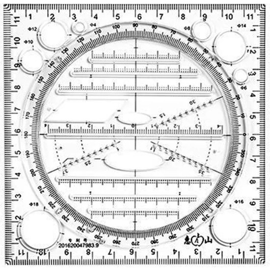 Bifeng Shop Bir Stil 30 cm Çok Fonksiyonlu Geometrik Cetvel Fiyatı