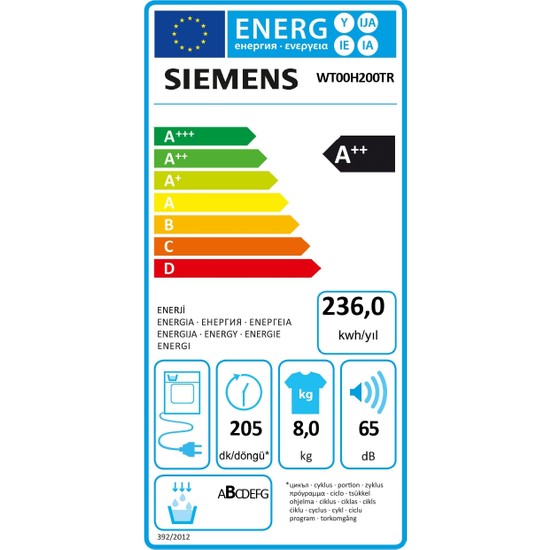 Siemens WT00H200TR 8 kg Çamaşır Kurutma Makinesi Fiyatı