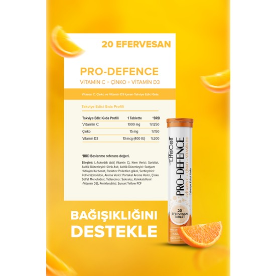 Life Cell Pro Defence Vitamin C Çinko Vitamin D3 Fiyatı