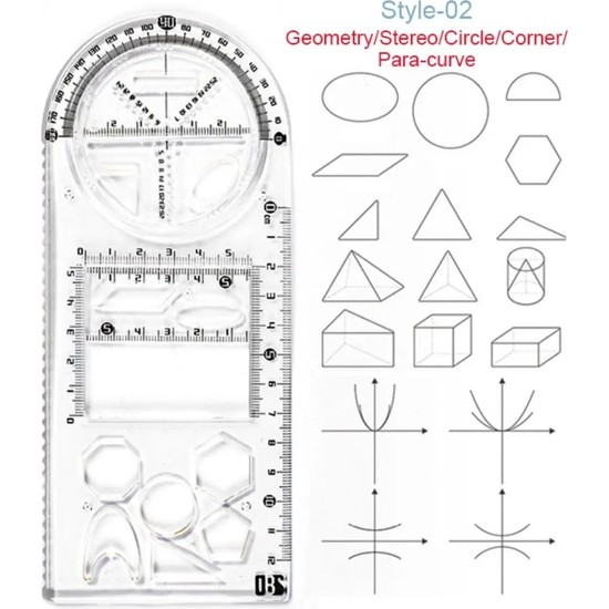 Bifeng Shop Stil Stili Ok Fonksiyonlu Geometrik Cetvel Fiyat