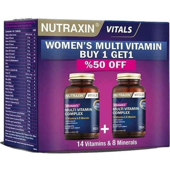 Nutraxin Multivitamin Mineral Complex For Women 2 li Paket Fiyatı