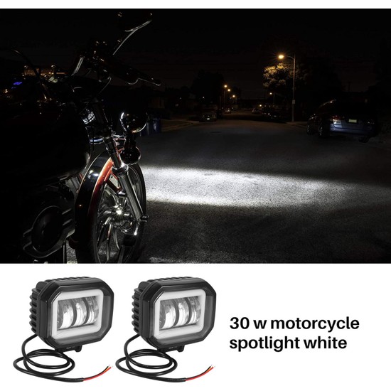 Blueleskyy 2pc 30W Motosiklet Spot Beyaz 4 Inç Motosiklet Fiyatı