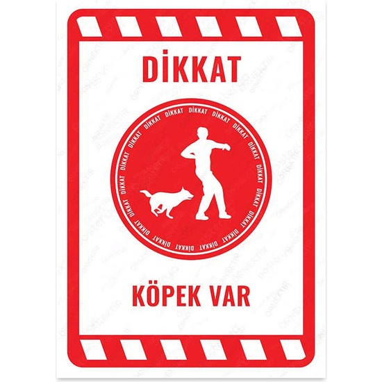 Posterya UL2894 A5 Dikkat Köpek Var Uyarı Levhası Fiyatı