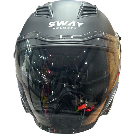 Sway Mat Siyah G Ne Viz Rl Yar M Motosiklet Kask S Fiyat