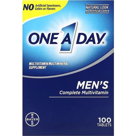 Bayer One A Day Men s Complete Multivitamin 100 Tablets Fiyatı