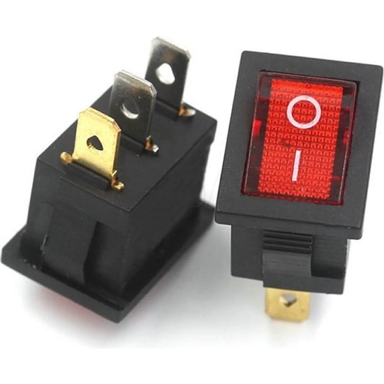 Robiz 3 Pin Anahtar Ledli Kcd1 Rocker Switch Mini Buton On Fiyatı