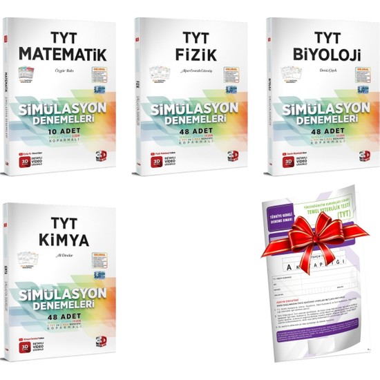 3D Yayınları 2024 TYT Matematik Fizik Kimya Biyoloji Kitabı