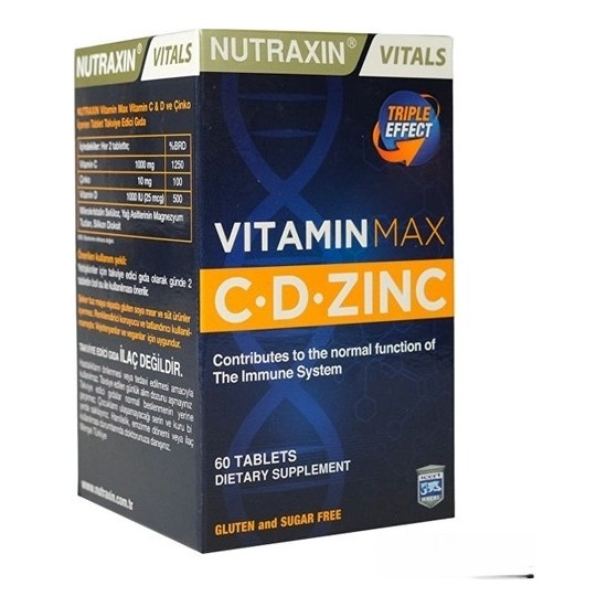 Nutraxin Vitamin Max C D Çinko 60 Tablet Fiyatı