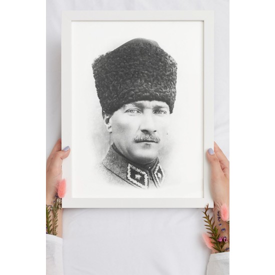 Ulu Önder Gazi Mustafa Kemal Atatürk Ahşap Çerçeveli Fiyatı