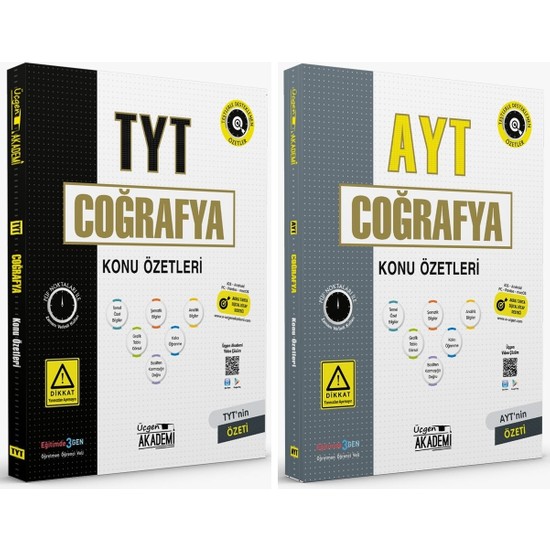 Üçgen Akademi 2024 TYT AYT Coğrafya Konu Özeti 2 Kitap Kitabı